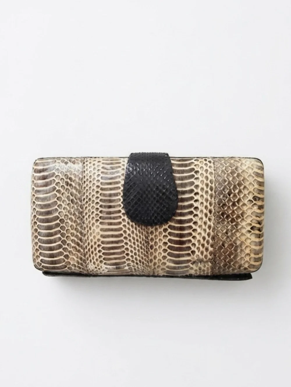 John Carlo Vintage Genuine Python Snakeskin Clutch